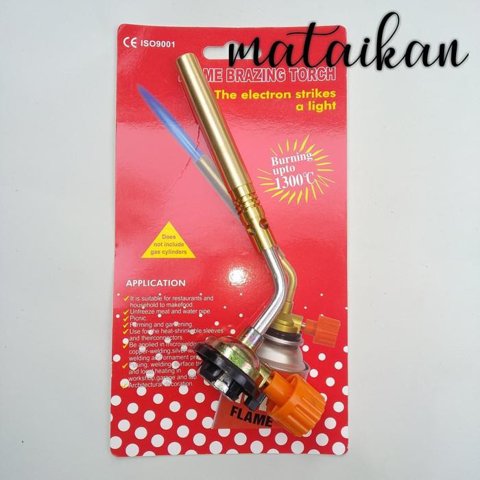 Gas Torch Kepala kuningan Flame Gun Blow Torch Blander Las Mini acc