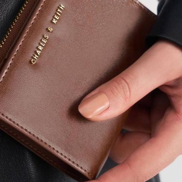 ✴ Dompet / Wallet Wanita Import Kekinian Bahan Kulit Top Zip Black / Ivory / Chocholate Tahan Lama K