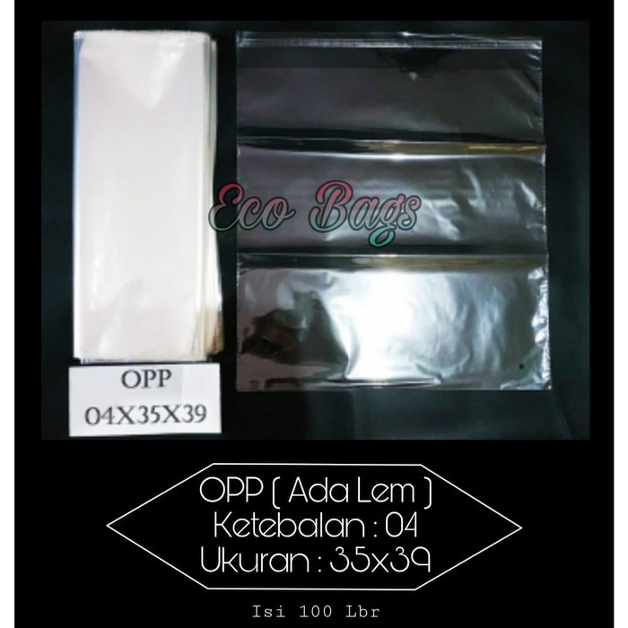 

Plastik OPP Seal Ukuran 35x39 /Plastik OPP Lem Kemasan Baju isi 100Lbr