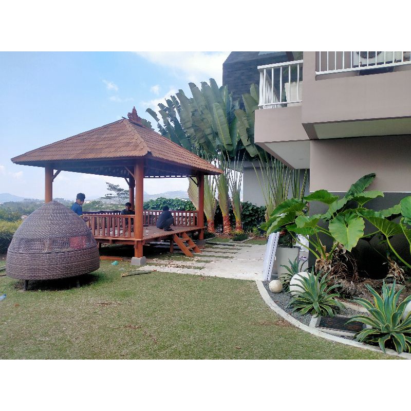 gazebo kayu kelapa