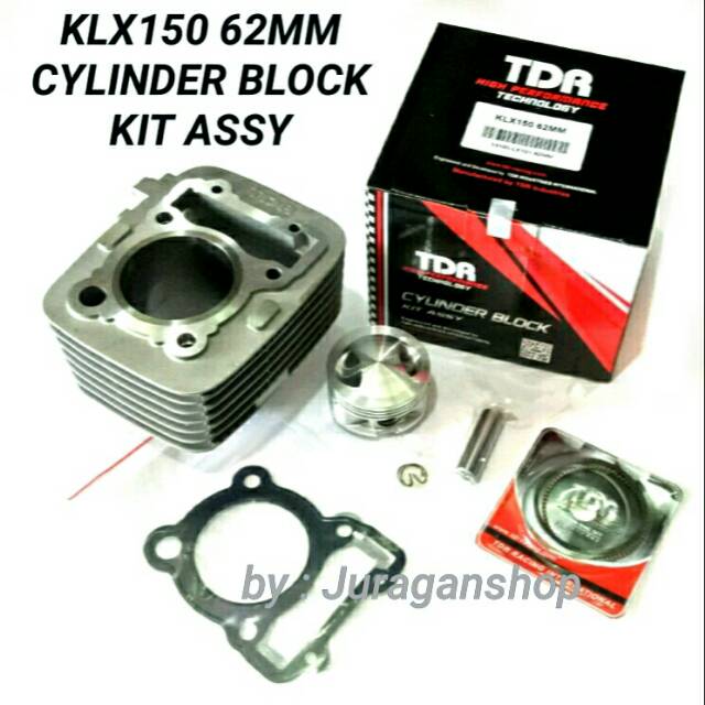 Bore Up Kit KLX 150 62MM Block Seher Bore Up (Cylinder Block Assy) TDR Racing (165cc)
