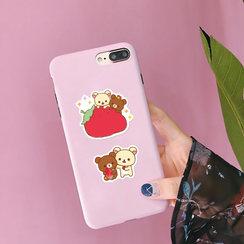 Rilakkuma tangan Buku stiker lucu kartun air botol ponsel diy dekoratif Jurnal bahan Korea stiker be