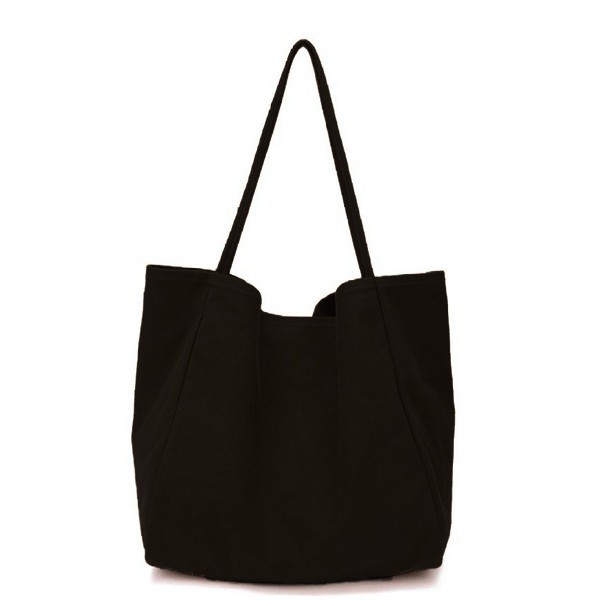 Nudie Bag Black Tas Kanvas Selempang Wanita Totebag Besar