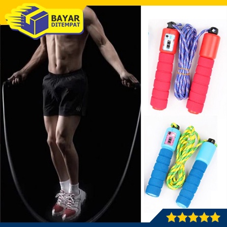 Tali Lompat Skipping Skiping Digital Jump Rope Automatic Counting Counter Penghitung