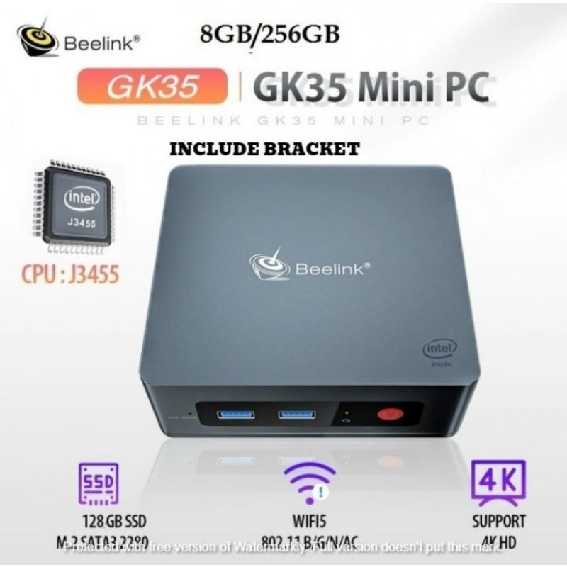 BEELINK GK35 Mini PC - RAM 8GB ROM 256GB - Intel J3455 Windows 10