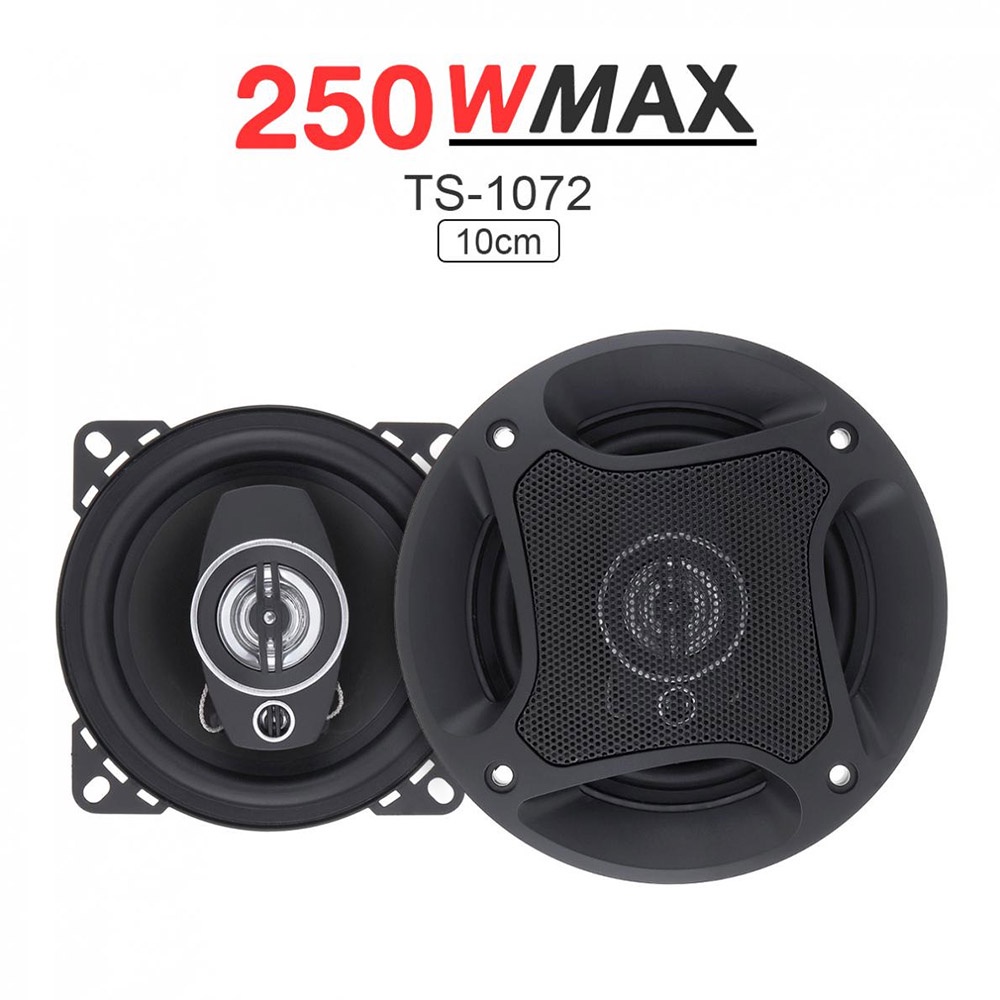 Pcinener Speaker Mobil HiFi 4 Inch 250W 2 PCS - TS-1072 - Black