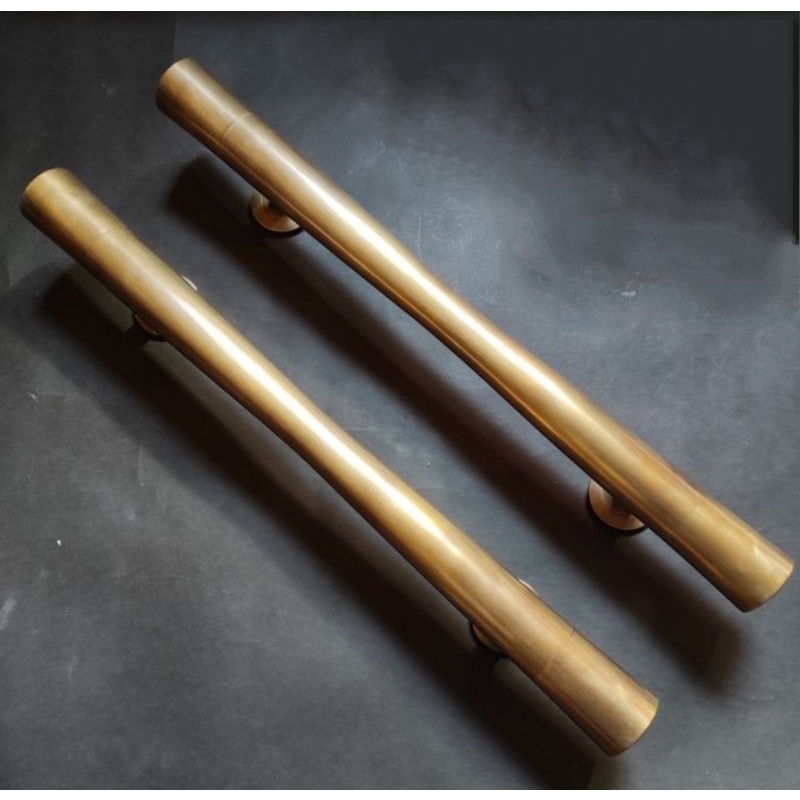 Handle Pintu Rumah Kuningan Motif Polos 60 cm