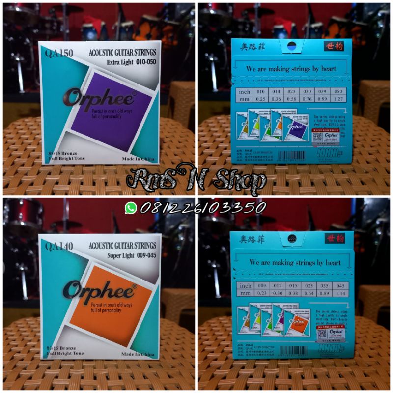 senar gitar orphee akustik original