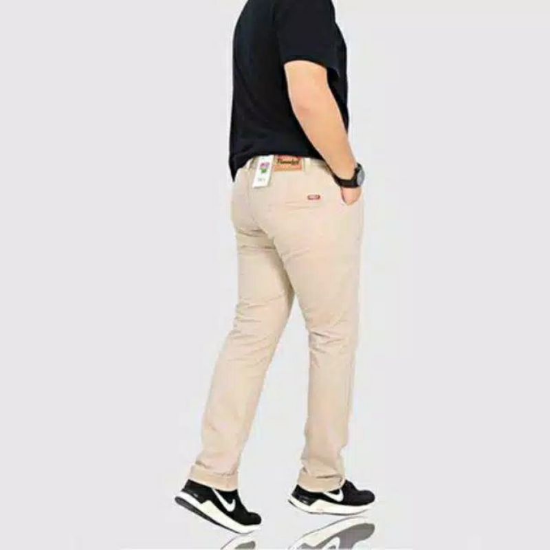 CELANA Pria SLIMFIT Panjang chino KERJA HARIAN HITAM MOCCA ABU GREY KREAM CREAM Sz