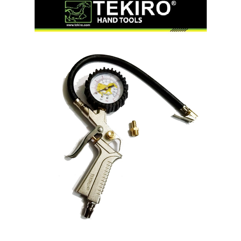 TEKIRO Inflator 3 in 1 200psi / Isian Angin Ban / Tire Pressure Gauge 200 Psi / Alat Ukur Ban 3in1