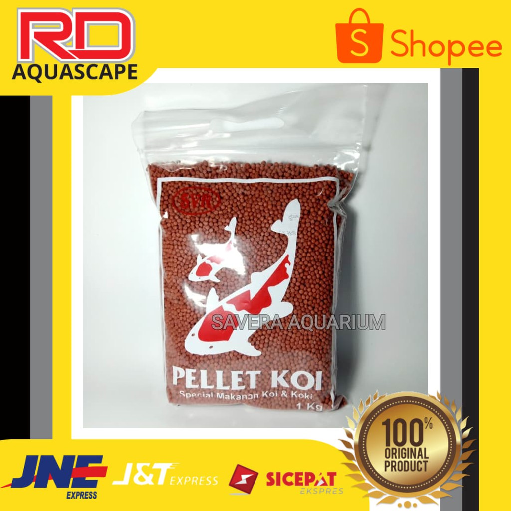 

Pelet 1kg butiran sedang (2mm) merah / Makanan ikan KOI / KOKI ORIGINAL-GARANSI