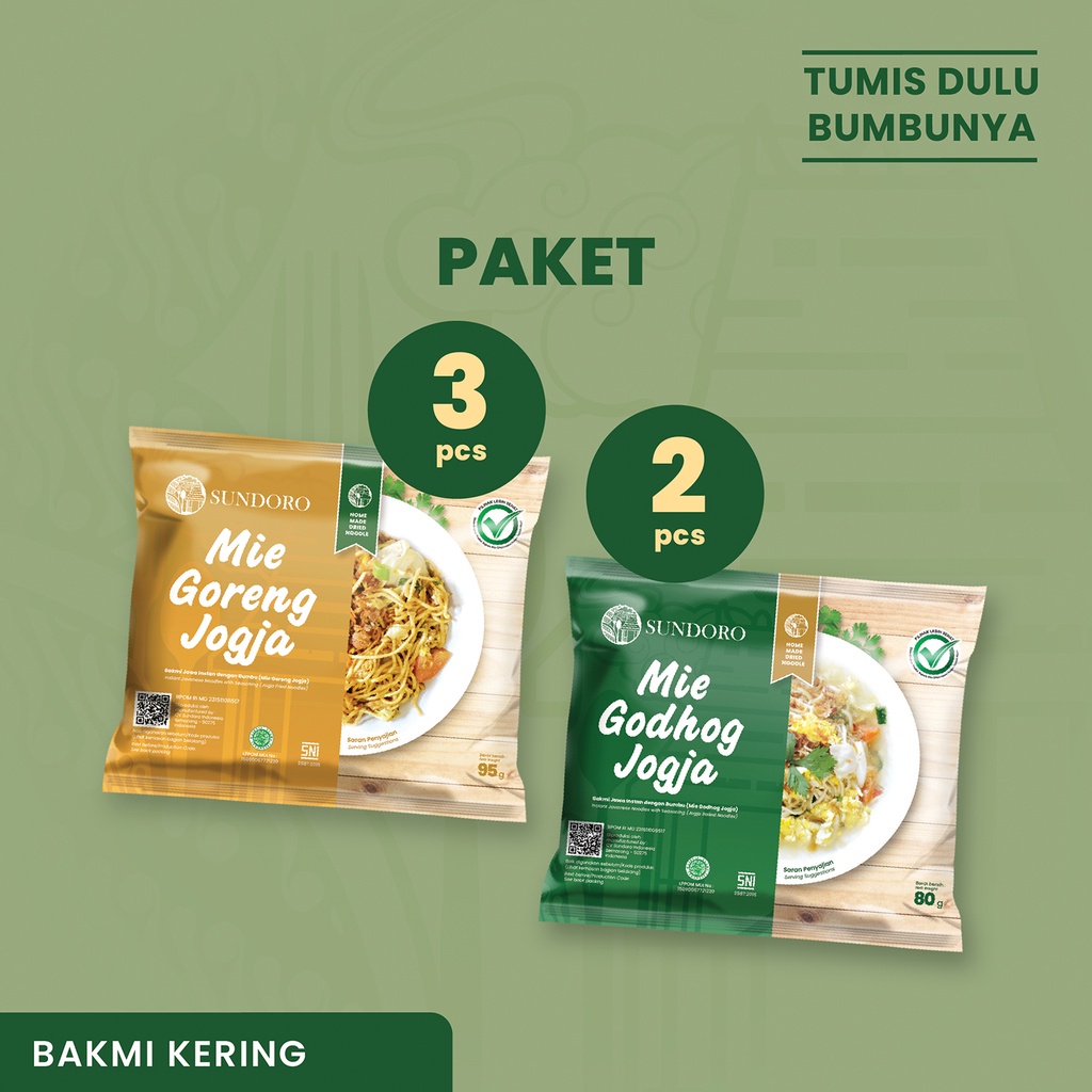 

Sundoro-kering-Paket 3 goreng + 2 godhog