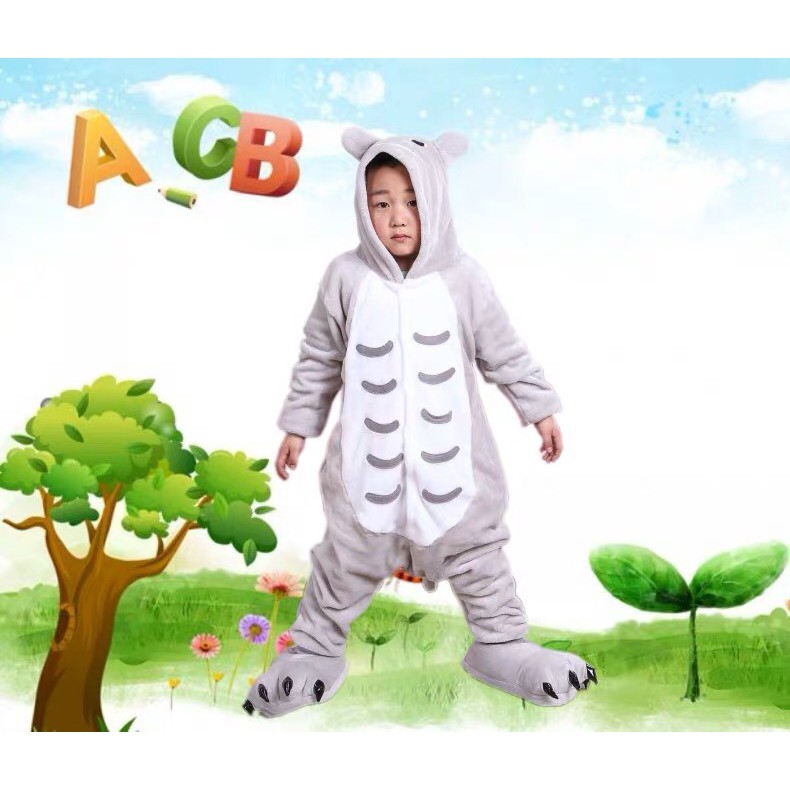 KOSTUM ONESIE TOTORO COSPLAY PIYAMA ANAK