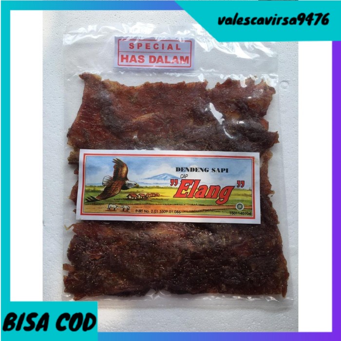 

⭐BISA COD⭐ DENDENG SAPI SPESIAL HAS DALAM CAP ELANG ASLI ORIGINAL 250 gr [PROMO]