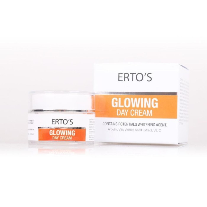 Cream Wajah Glowing BPOM Terlaris Krim Pemutih Wajah Cepat Putih ERTOS ERTO'S Glowing Series Day Cre