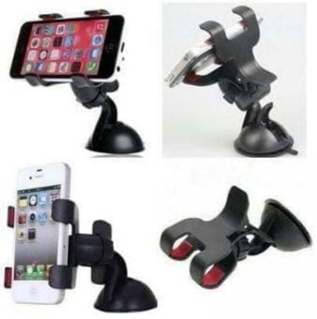 Car Holder 4 cakar universal suction cup lazypod mount hp GPS mobil