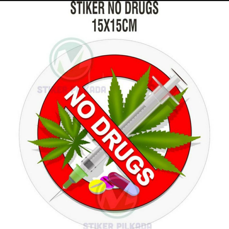 

STIKER VINYL NO DRUGS 15x15CM
