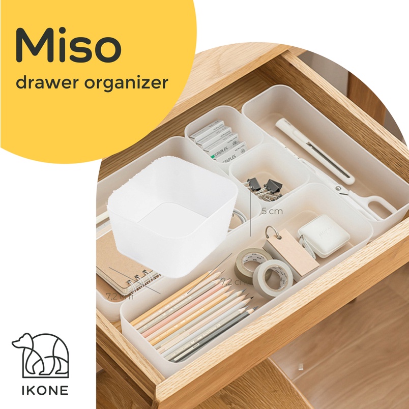 【IKONE】MISO Organiser Laci Sumpit Sendok Organiser Kamar Laci Sekat Laci Kotak Penyimpanan Multi Fungsi Serbaguna Perapi Laci Sendok Pisau Organiser Box Make up Organiser Skincare Organiser