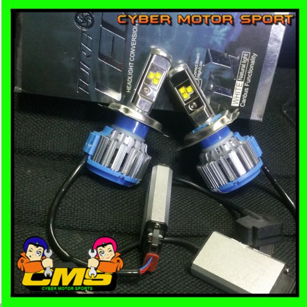 Turbo led H4 jauh dekat . Lampu headlamp kipas H4 Hi lo. Lampu led