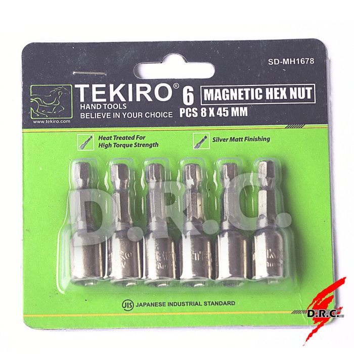 Tekiro Obeng Sock Roofing 8 X 45 Mm Mata Bor Sock Baja Ringan Isi 6Pc