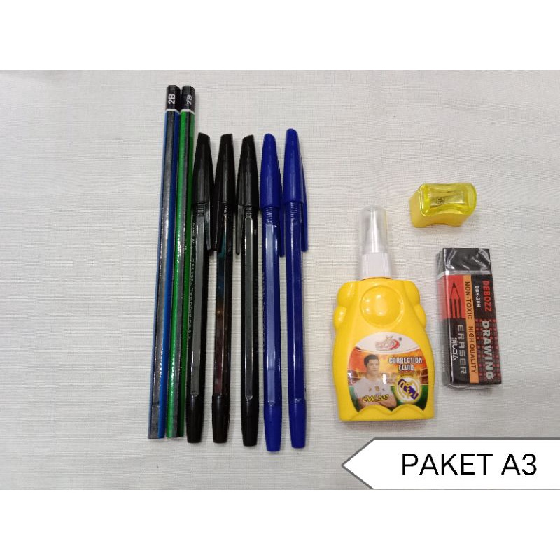 satu set alat tulis / satu set alat sekolah / satu set perlengkapan sekolah / satu set perlengkapan kantor