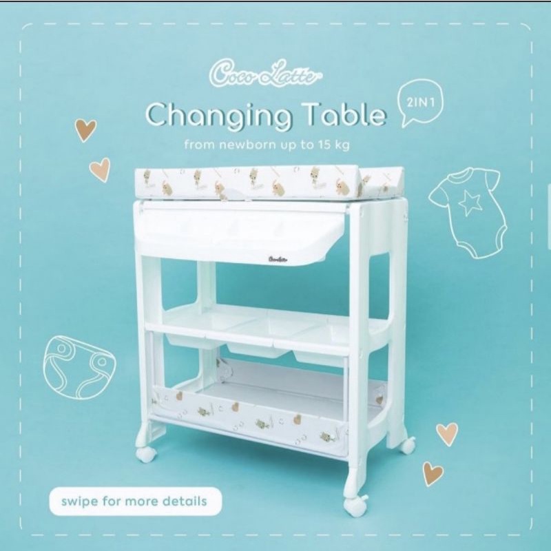 Cocolatte changing table baby tafel (preloved like new)