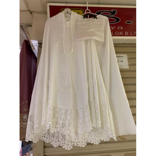 Mukena Nina Renda Warna dan renda Baru