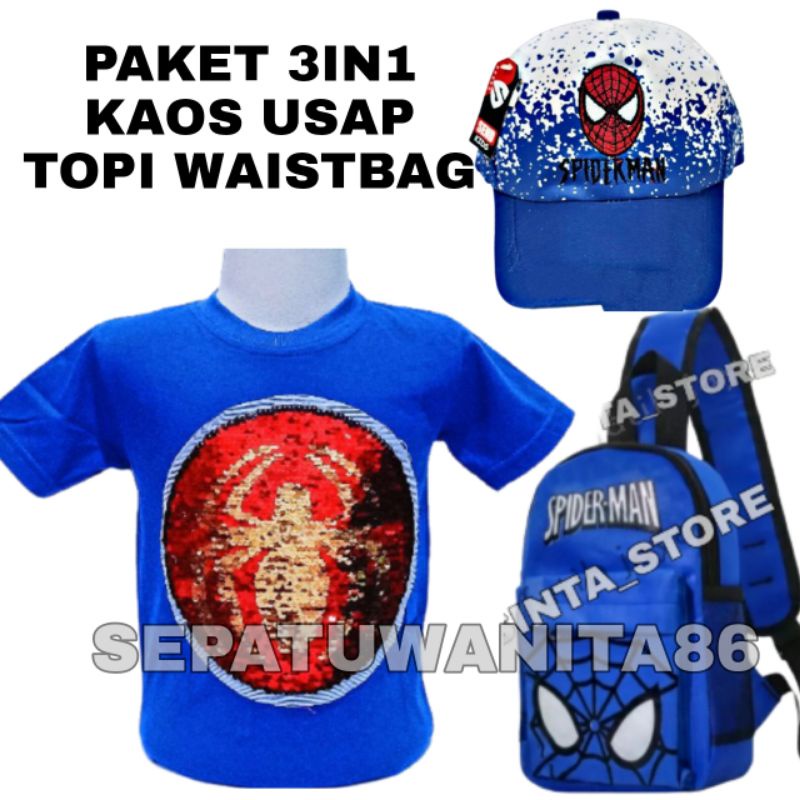 Kaos Spidrmaan Led Kaos usap baju anak laki laki baju super hero