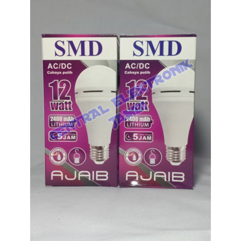 LAMPU LED EMERGENCY SMD 12 WATT AC/DC / LAMPU AJAIB SMD / LAMPU MAGIC