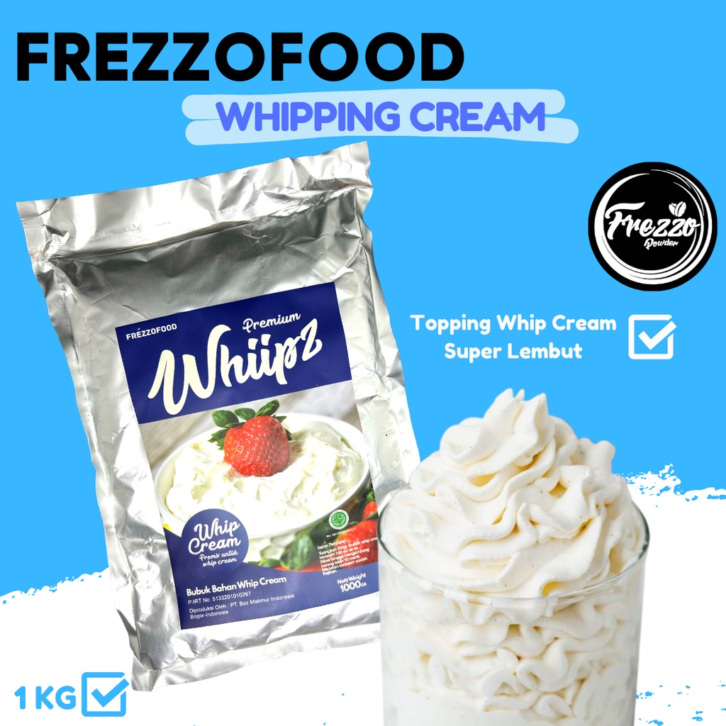 

Whip Cream 1 Kg / Bubuk Whip Cream / Topping Whip Cream / Whipping Cream