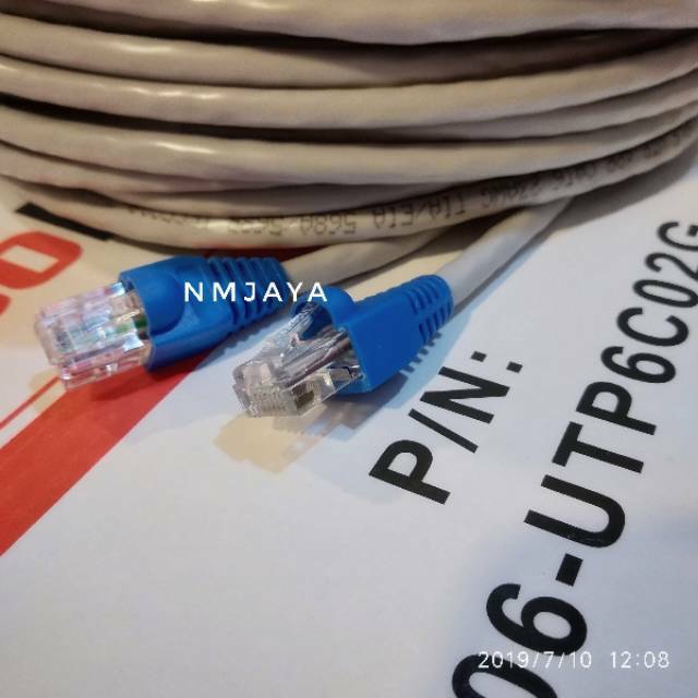 Kabel Lan CAT6 50 Meter UTP Cat 6 Cat6 Vascolink Siap Pakai sudah dipasang rj45 dan plug booth