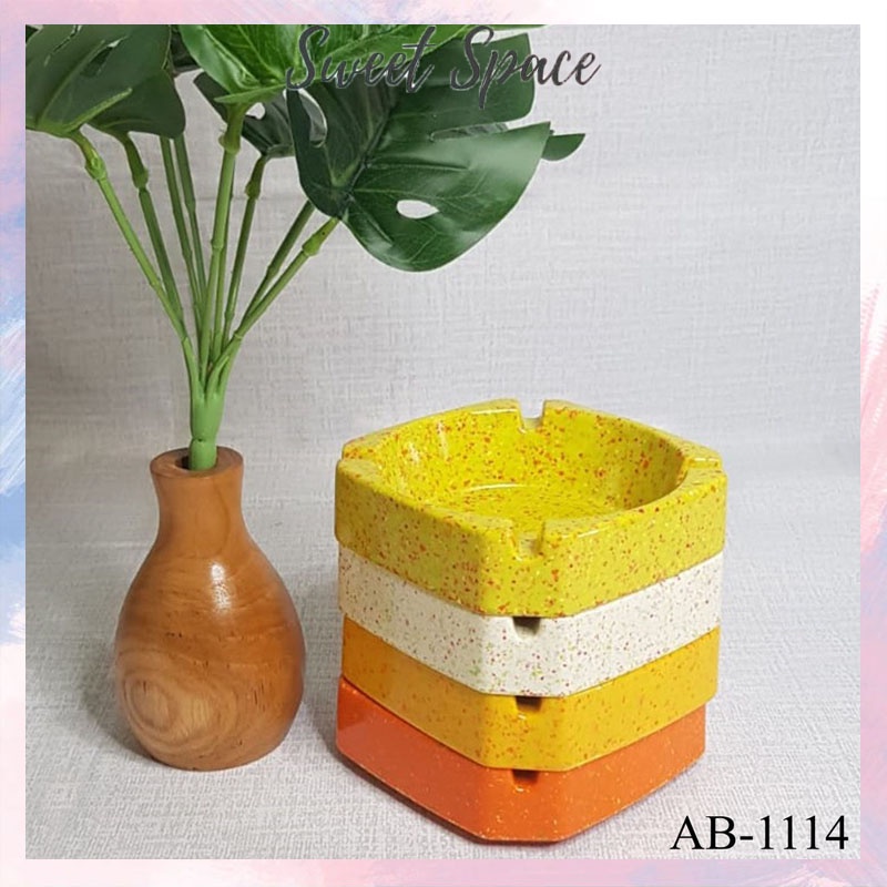 ASBAK MELAMIN KOTAK ABSTRAK AB-1114 [SWEETSPACE]