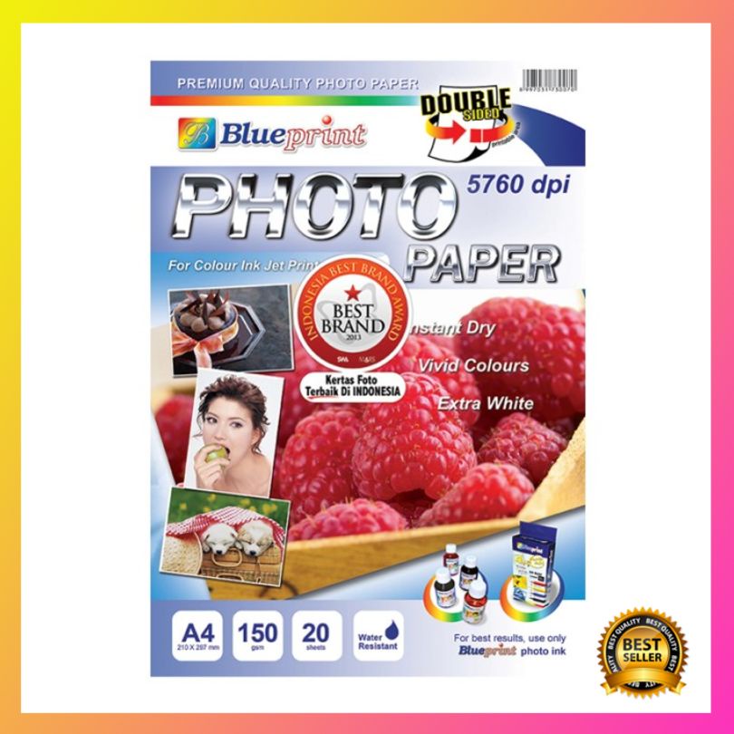 

Diskon Blueprint BP-DSGA4150 Double Sided Photo Paper A4 150gsm