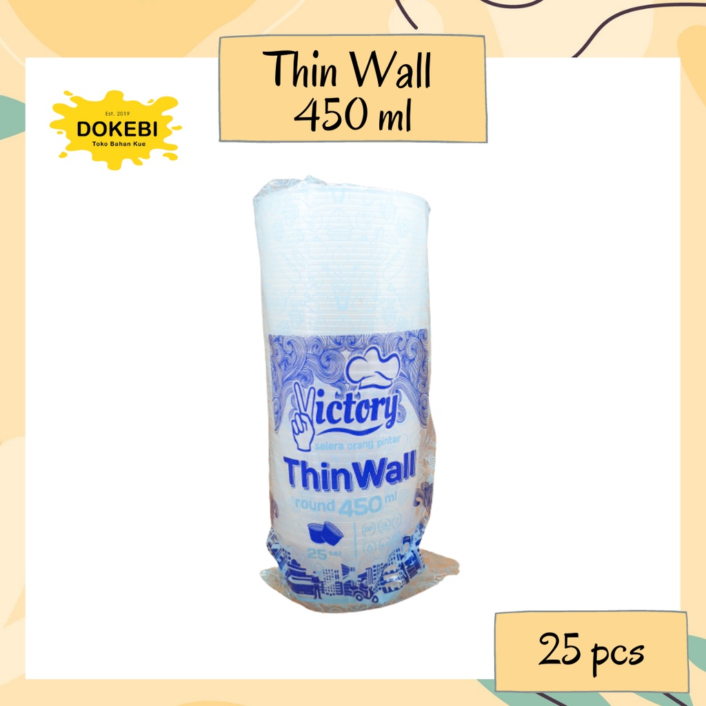 Thinwall Bulat Uk 200ml, 300ml, 450ml / Food Container / THINWALL VICTORY / BULAT DATAR