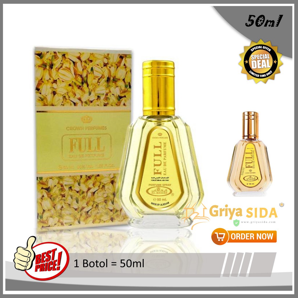 Parfum al rehab Full white 50ml original minyak wangi alrehab spray PROMO!