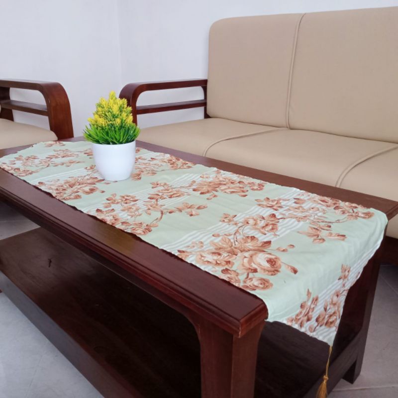 TAPLAK MEJA TAMU MINIMALIS TABLE RUNNER PANJANG LANCIP ANEKA MOTIF