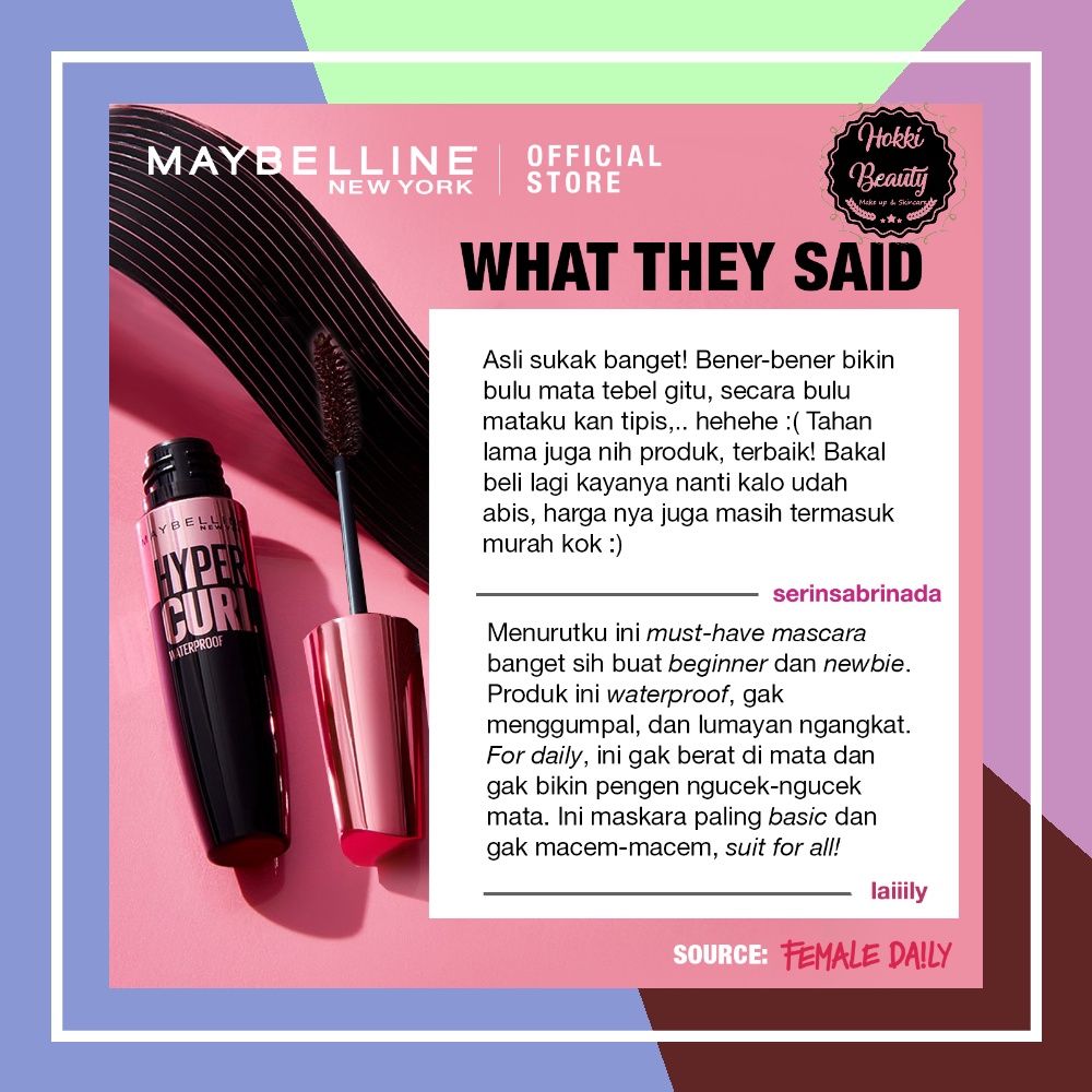 ORIGINAL Maybelline Hypercurl Volum Express Mascara Hyper Curl Maskara