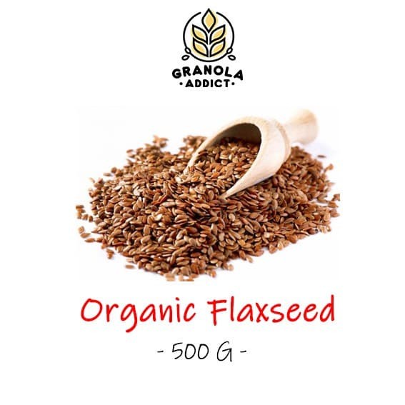 

10cscss Brown Flax Seed / Biji Rami 500G - Granola Addict Ingredients Dscscv