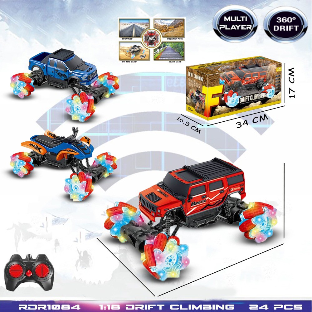 PROMO RDR1084 RC Rock Crawler Offroad Drift Mainan Anak Mobil Remote Control RC Jeep RADAR