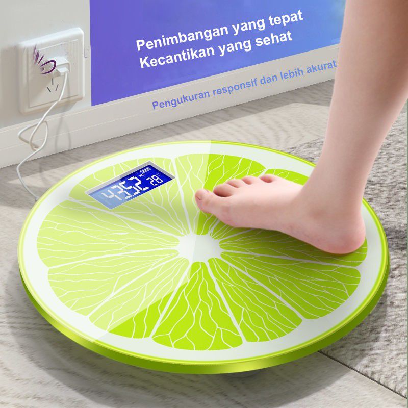 Timbangan Badan Motif Buah Diameter 30cm