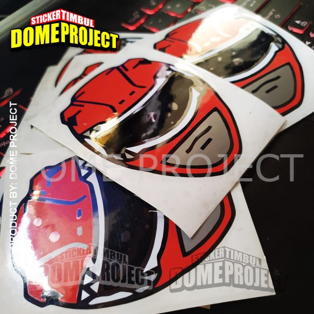 STIKER CUTTING MOTOR POWER RANGER RED HEAD STICKER OUTDOOR AKSESORIES MOBIL IMPORT