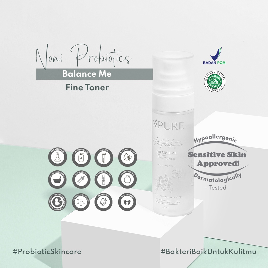 NPURE Noni Probiotics Series for Sensitive Skin - Toner Ampoule Lotion Kulit Sensitif