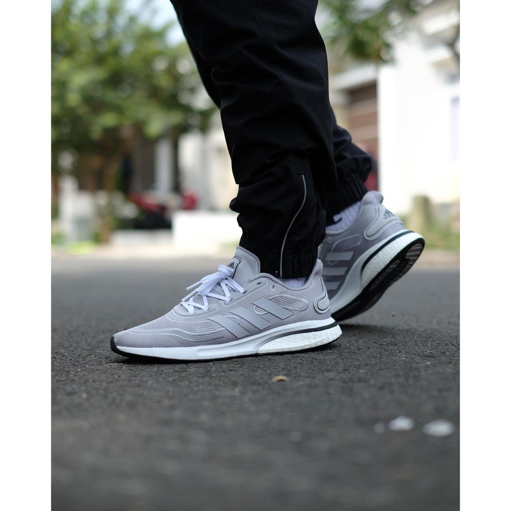Sepatu Original Adidas Supernova boost grey white