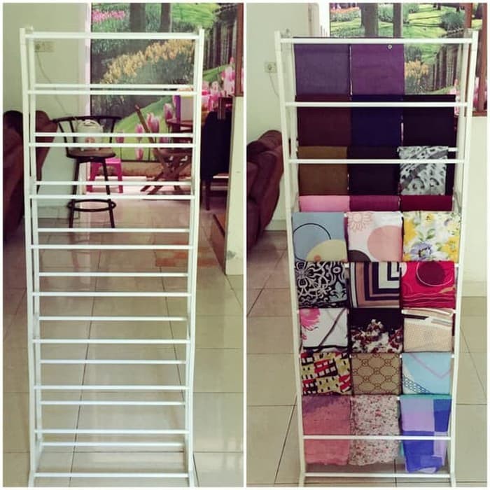 1kg Shenar Amazing Shoe Rack Rak Hijab Atau Jiblab 10 Susun No Cover Shopee Indonesia