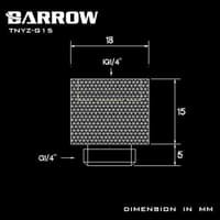 BARROW TNYZ-G15 Extender 15mm M-F G1/4 Fitting - Silver