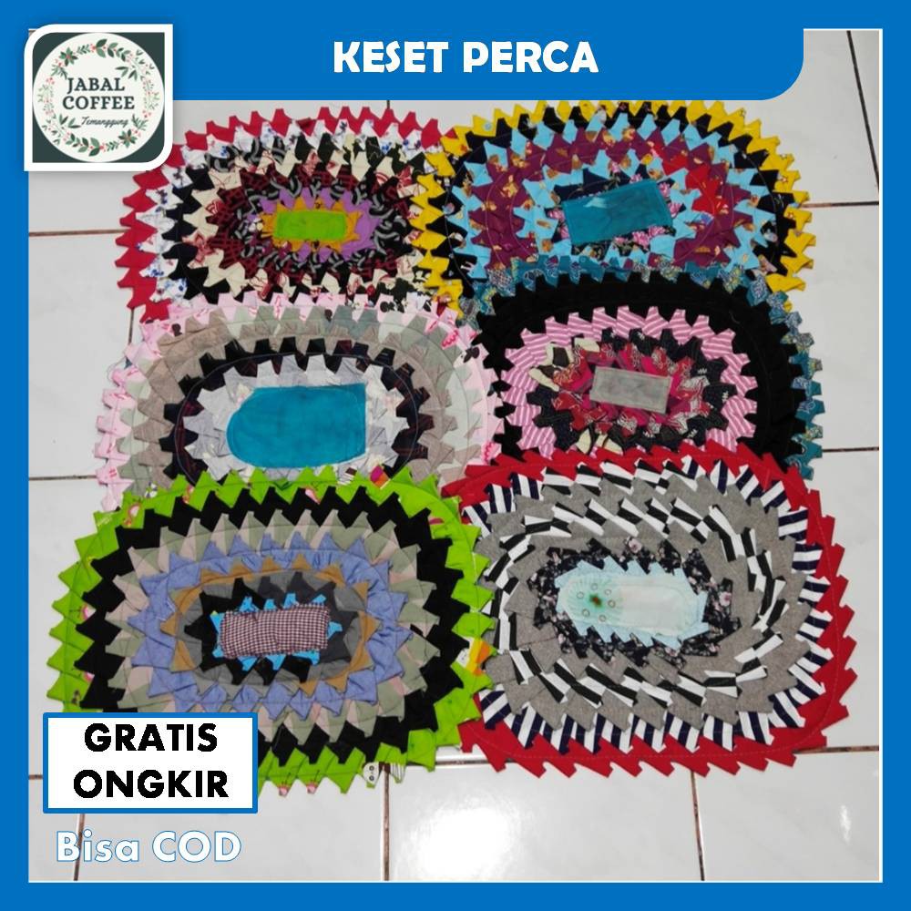 Keset Perca Besar Anti Slip / Keset Kain Perca Pincuk Besar / Keset Kain Perca Jumbo / Keset RumahJ4