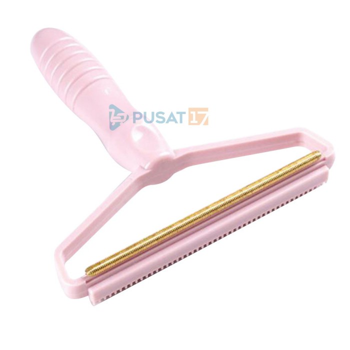 ALAT PEMBERSIH SERAT BULU KAIN PAKAIAN 2IN1 SIKAT PENGHILANG BULU PET - Pink