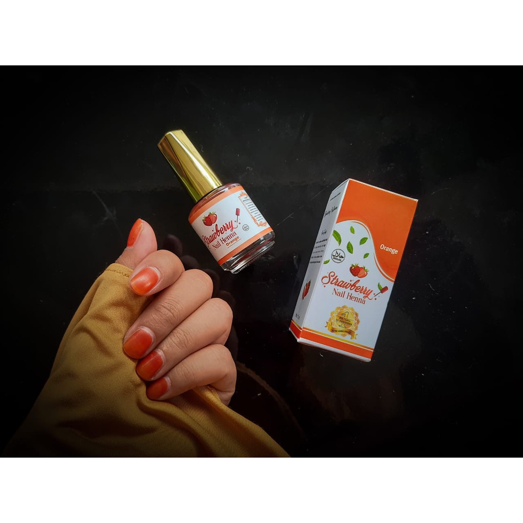 Strawberry Nail Henna 14ml - kutek nail henna original - henna pacar