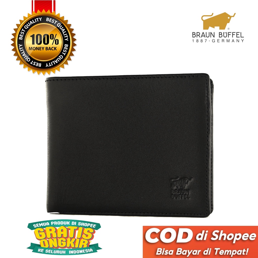 TOKOKOE - Dompet Pria model Tidur bahan Kulit Premium Dompet Lipat - BB 543 Black Brown