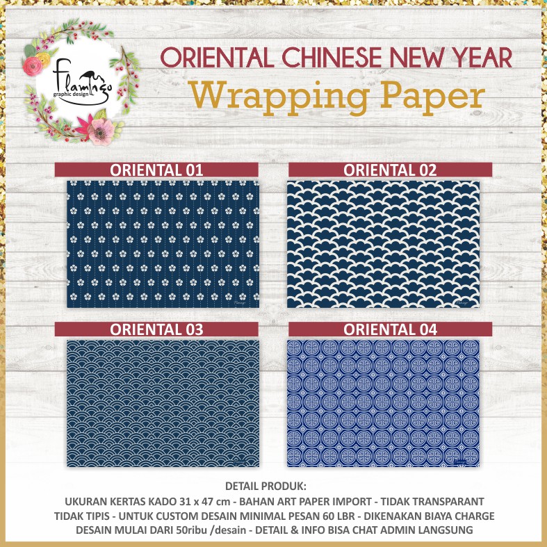 

ORIENTAL CHINESE NEW YEAR WRAPPING PAPER